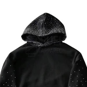 Sudadera con Capucha de Invierno de Algodón 100% con Pedrería para Adolescentes, Diseño Llamativo con Brillantes Duraderos para Uso Diario - Product Image 5
