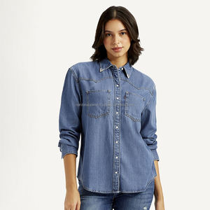 Nardon Apparel Offre Spéciale Personnalisé Nouveau Design Vêtements pour Femmes Chemise en Denim Veste pour le Printemps Femme Chemise en Denim - Product Image 4