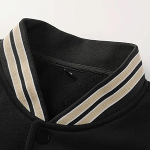 Fall 2026 Winter Men's Bomber <b>Jacket</b> Casual Streetwear Woolen Leather Shell <b>Mandarin</b> <b>Collar</b> Breathable Zipper OEM Service - Product Image 5