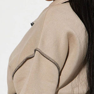 เสื้อสเวตเตอร์ผ้าเกล็ดปลาแขนยาวสำหรับผู้หญิงเสื้อครอปแฟชั่นลำลองออกแบบโลโก้ได้ตามต้องการมีสไตล์2025 - Product Image 4