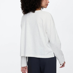 T-shirts à manches longues pour femmes en gros 2026 Haut de gamme 100% coton T-shirt pour femmes Tops imprimés DTG personnalisés pour femmes - Product Image 6