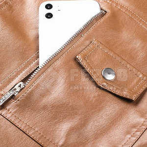 Chaqueta de Invierno de Piel de Vaca para Hombre de Alta Calidad, Cuello Alto, Logotipo Frontal Personalizable, Impermeable, Transpirable, Estilo Urbano - Product Image 6