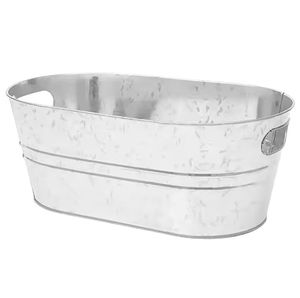 Tina de hielo de metal espaciosa y resistente con asas fáciles de llevar, portátil para una refrigeración eficiente de bebidas para uso doméstico y comercial - Product Image 1