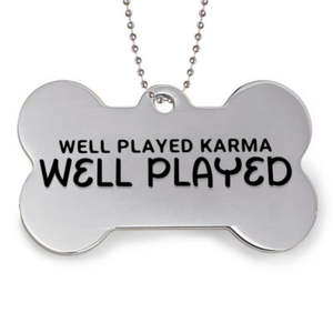 Adornos de etiqueta de perro de acero inoxidable de 5*3cm grabados con láser de doble cara - Product Image 5