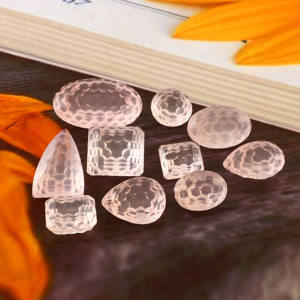รังผึ้งสำหรับมืออัญมณีแกะสลักจากควอตซ์รูปกุหลาบเหลี่ยมเพชรพลอยสำหรับเครื่องประดับสีธรรมชาติเอฟเฟกต์การเปลี่ยนสีผสมมีให้เลือกมากมาย - Product Image 2