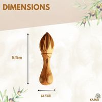 Presse-citron artisanal en bois d'olivier 14 cm, presse-agrumes en bois, ustensile de cuisine, vente en gros de Bethléem