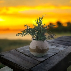 Pot de fleur élégant en papier mâché artisanal améliore l'attrait de la pièce avec une décoration intérieure durable - Product Image 5