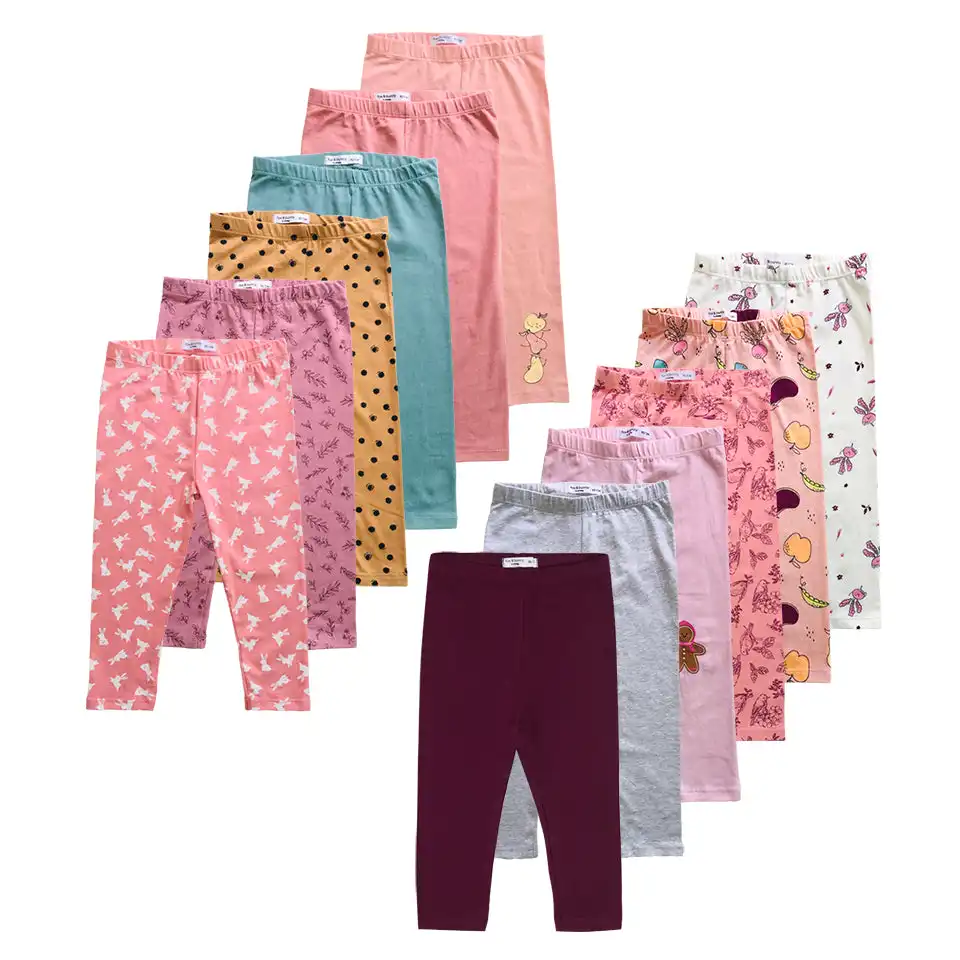 Wholesale Soft Comfortable Multi-function Purpose Girls Toddler Cotton Stretch Printed Comfy Little outfits Leggings For Kids