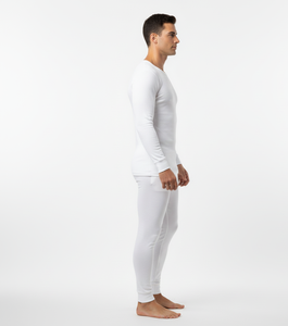 Combinaison thermique pour homme WinterCore, blanche, manches longues, tissu doux et respirant, conçue pour une protection fiable contre le froid - Product Image 6