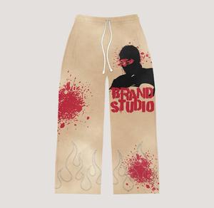 ชุดวอร์มพิมพ์ลายสำหรับผู้ชายชุดวิ่งวิ่งแบบเรียงซ้อนกันใส่ได้ทั้งชายและหญิงพิมพ์ลายกรดแบบปรับแต่งโลโก้ได้ - Product Image 5