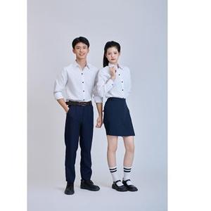 Conjunto de Uniforme Escolar para Niñas al por Mayor, Vestido Escolar Cómodo y Elegante de Mezcla de Algodón, Proveedor OEM ODM - Product Image 4