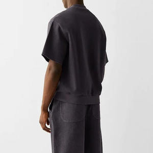OEM personnalisé de haute qualité 100% coton lourd coupe ample surdimensionné Vintage épaule tombante lavage à l'acide T-shirt imprimé pour hommes - Product Image 3