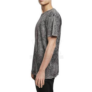 เสื้อยืดผ้าฝ้ายเข้ารูปสำหรับผู้ชายเสื้อยืดใส่ออกกำลังกายแขนสั้นสำหรับผู้ชายเสื้อซักกรดแบบลำลองออกแบบได้ตามต้องการ - Product Image 4