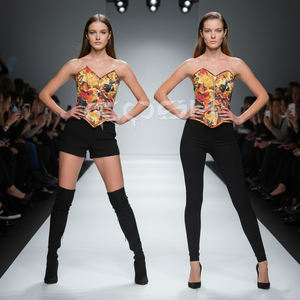 Fournisseur de corsets de mode à fermeture éclair, respirants, personnalisés, vintage, imprimés par sublimation, à armatures en acier, pour le maintien de la taille - Product Image 4