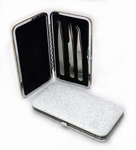 Pinzas de volumen de extensión de pestañas de acero inoxidable de calidad profesional, aislamiento de recogida de ventilador de puntos finos afilados curvos rectos - Product Image 2