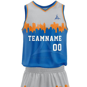 Conjuntos de Uniformes de Baloncesto Transpirables Sublimados, Talla Grande, Manga Corta, Secado Rápido, 100% Poliéster para Climas Cálidos - Product Image 3