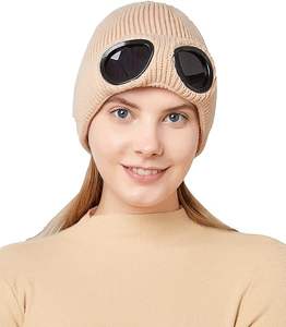 Gorros de punto Venta al por mayor Gorros de invierno Gorros de punto Cálido Esquí al aire libre Pesca HD Protección ocular Gafas elásticas Gorros de punto - Product Image 3