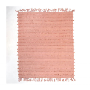 Custom Blue Block Printed Multi Color Knitted Wool GOTS Certified <b>Throw</b> <b>Blanket</b> Living Room Bedroom Soft Comfortable Decor Item - Product Image 3