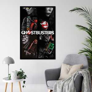 Affiche murale sur toile Modern Ghostbusters 3 pour filles avec cadre noir - Product Image 2