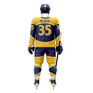 Nuevo diseño uniforme de hockey nueva llegada nivel internacional uniforme de hockey sobre hielo y campo camisetas/pantalones cortos hechos a medida - Product Image 3