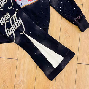 Conjuntos de Pantalones y Sudaderas con Capucha Personalizados con Logotipo Bordado con Pedrería y Estampado, Conjuntos Deportivos con Capucha Más Vendidos - Product Image 5