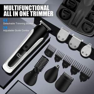 Tondeuse à cheveux électrique multifonctionnelle professionnelle 17 en 1 pour hommes, kit de tondeuse sans fil rechargeable, étanche IPX7, tondeuse à barbe - Product Image 5