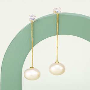 Trendy Vintage Drop <b>Stud</b> <b>Earrings</b> Imitation Pearl Synthetic Zircon Water Drop Flower Pattern Religious Jewelry Weddings Parties - Product Image 1