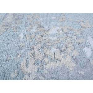 Tapis en laine et soie de bambou noué à la main Tattvam Lu-9031 bleu, décoration florale pour la maison (Cs-01) - Product Image 3