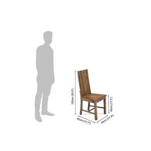 Silla de madera maciza Sheesham con 45cm de altura de asiento ecológica para armarios de bar - Product Image 1