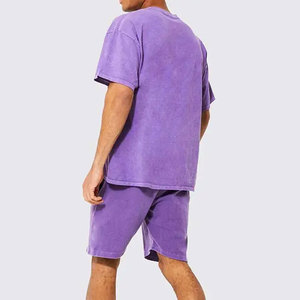 Chándal corto de dos piezas para hombre, ropa deportiva, camiseta de verano, pantalones cortos, conjunto de dos piezas, trajes cortos atléticos de verano para correr - Product Image 3