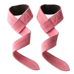 Sangles d'haltérophilie en cuir de soutien de poignée maximale personnalisées avec enveloppes/bandes de poignet de levage d'entraînement rembourrées en néoprène - Product Image 2