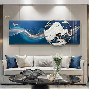 Art mural de cheval de qualité supérieure 'Riding the Wind' Sculpture en métal avec finition en poudre 60x180x1 cm - Product Image 3