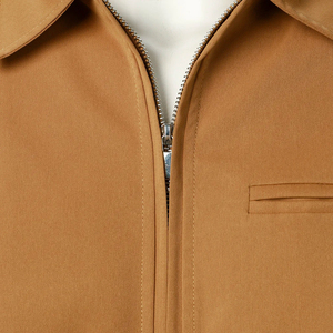 Men's Windproof Fashion Jacket Solid Color Silk <b>Top</b> <b>Coat</b> for Outdoor Sports Street Casual Style with Zipper Men's Casual Topcoat - Product Image 5