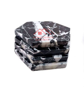 2 Tone <b>Marble</b> Set of 4 Piece <b>Marble</b> <b>Coasters</b> Hot Selling Home Hotel Coffee and Nesting Table Pure <b>Marble</b> Coastersn - Product Image 4