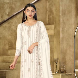 Heavy Georgette con bordado Trabajo Mujer Multicolor Salwar Kameez Ropa de fiesta Secado rápido para la venta en línea - Product Image 1