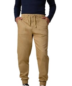 กางเกงจ็อกเกอร์ผู้ชายเอวยางยืดกางเกงผ้าฝ้ายแบบทางการสำหรับใส่ทำงานสวมใส่สบายโลโก้ได้ตามต้องการ - Product Image 4