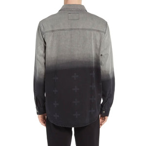 Camisa vaquera para hombre con logotipo personalizado, nueva ropa de calle, estampado con patrón, longitud larga, botón informal, servicio OEM, nuevo tamaño adulto, Invierno - Product Image 3