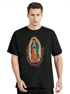 Novedad de verano, camiseta de moda para mujer, camiseta personalizada de gran tamaño, camiseta gráfica religiosa Mary, camisetas Unisex - Product Image 1