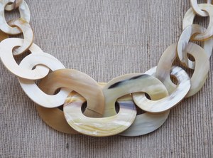 Collier chaîne classique unisexe en corne de buffle, chaîne à maillons élégante, bijoux unisexe pour anniversaire, cadeaux, vente en gros - Product Image 2