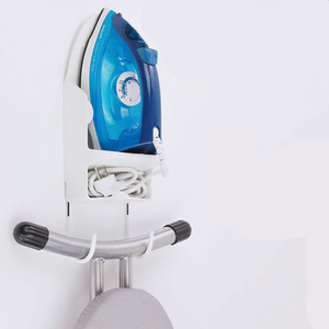 Estante de baño de montaje en pared, colgador de tablero de hierro, soporte de almacenamiento de planchado eléctrico - Product Image 5