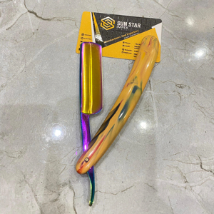 Rasoir droit de haute qualité pour hommes, lame en acier inoxydable (58-61 HRC), lame à simple tranchant, anti-corrosion, manche en acrylique - Product Image 4