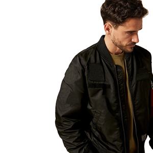 2025 personnalisé de haute qualité hommes décontracté Bomber veste nouveau Style haute rue Stand motif hiver Collection hommes vestes - Product Image 5