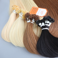 Usine en gros russe Remy Extensions de cheveux double étiré cuticule alignée kératine italienne préliée pointe plate haute cheveux humains
