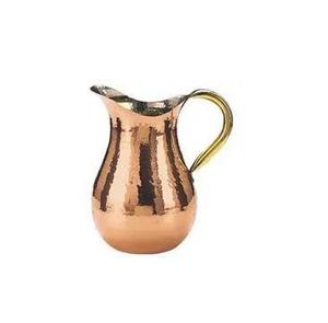 Jarra para beber de cobre de nuevo diseño con mango de latón jarra de agua de cobre puro para uso doméstico y de boda - Product Image 1