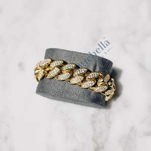 19mm 18K Gold Plated 925 Sterling <b>Silver</b> VVS Moissanite Diamond Fine Hip Hop Style Iced Gold Prong Cuban Link Bracelet <b>for</b> <b>Men</b> - Product Image 4