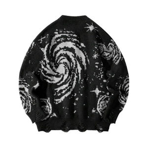 Nueva venta al por mayor de suéteres casuales de punto de los hombres personalizados de gran tamaño Mohair Pullover cuello redondo de moda para el invierno por maximizar el desgaste - Product Image 6