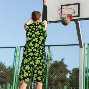 Été Hommes Casual Street Wear Basketball Uniform BSCI Polyester Sportswear New Design Quick Dry Printed Uniform - Product Image 4
