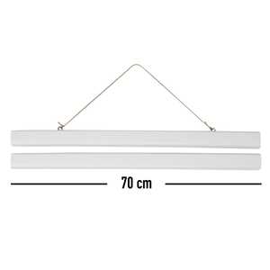 Tiras Magnéticas Blancas de Plástico para Pósteres de 70 cm, Par para Colgar en la Pared - Product Image 6