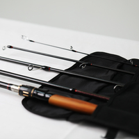 Canne à pêche spinning portable en fibre de carbone à action rapide, 5 sections, 210cm/240cm, pour la pêche aux leurres en lac, rivière, mer, bar et perche.