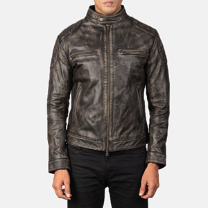 Blouson aviateur en cuir enduit pour homme, sur mesure, directement de l'usine, long, fin, respirant, imperméable pour l'hiver, prix de gros - Product Image 1